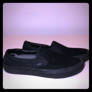 Black Suede Vans - Lightly Used